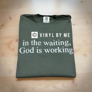 In the waiting green comfort color tee