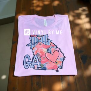 Pink GA bow tee