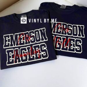 Navy comfort color Emerson Eagles tee