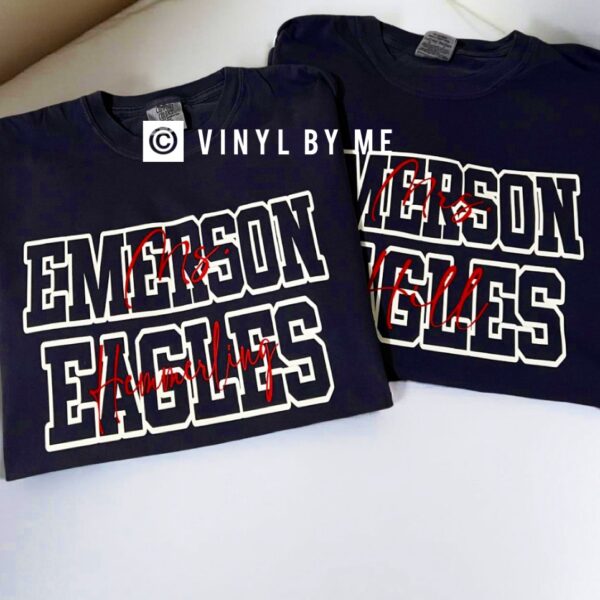 Navy comfort color Emerson Eagles tee