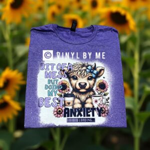 Purple bit of a mess tee