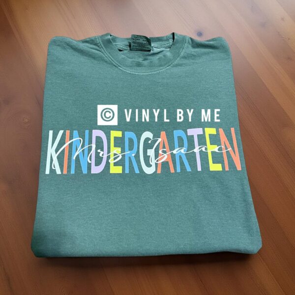 Custom kindergarten comfort color tee
