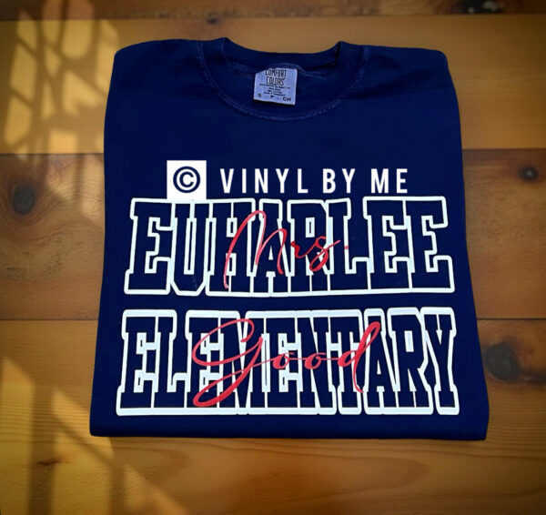 Euharlee Elementary name comfort color tee