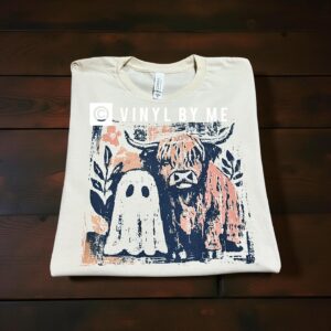 Cream ghost cow tee