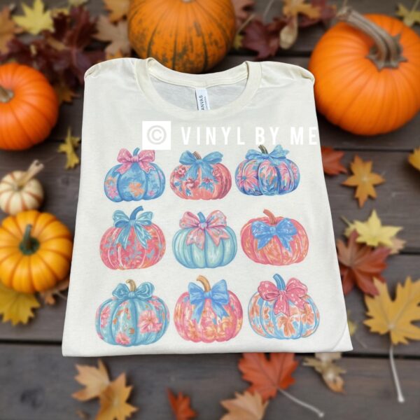 Pastel stacked pumpkin tee