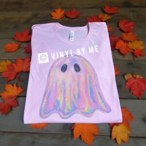 Pink water color ghost tee