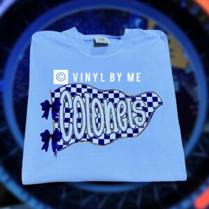 Light blue Comfort color colonels flag tee