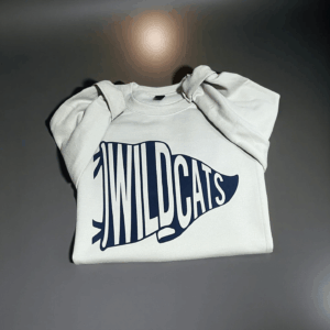 Tan wildcats flag sweatshirt