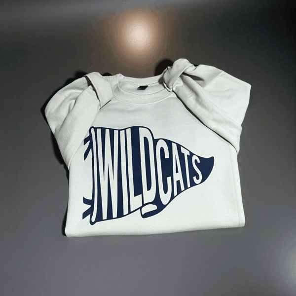 Tan wildcats flag sweatshirt