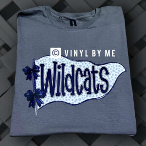 Gray wildcats flag tee