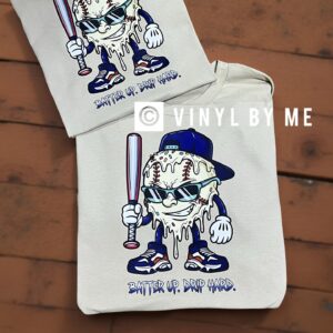 Tan batter up drip hard tee