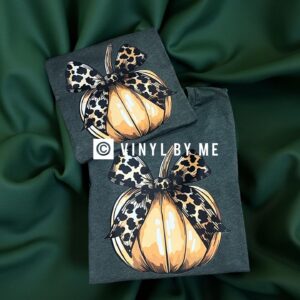 Forrest green leopard pumpkin tee