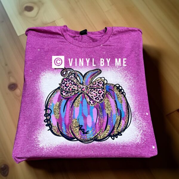 Berry bleached pumpkin tee