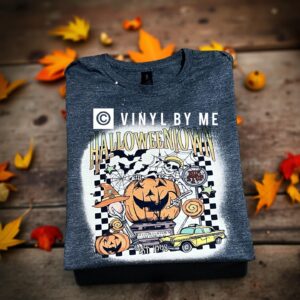 Gray bleached Halloweentown tee
