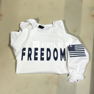 Freedom flag white sweatshirt