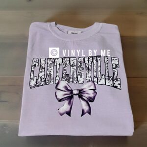 Comfort color floral Cartersville bow tee