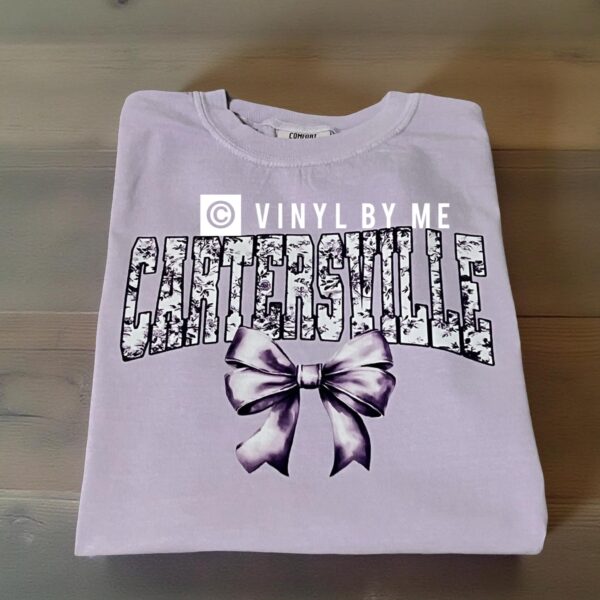 Comfort color floral Cartersville bow tee