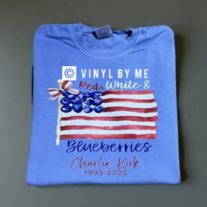 Comfort color red white and blueberries tee