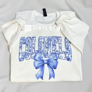 White floral colonels bow sweatshirt