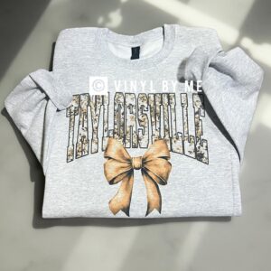 Taylorsville ash floral bow sweatshirt