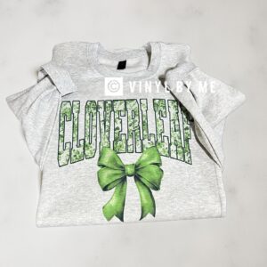 Ash cloverleaf bow sweatshirt