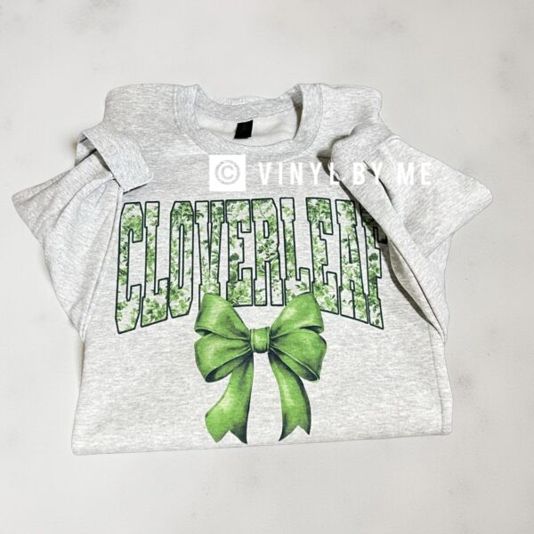 Ash cloverleaf bow sweatshirt