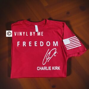 Red Bella canvas freedom tee