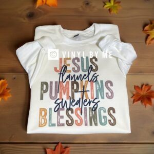 White Jesus flannels blessings sweatshirt