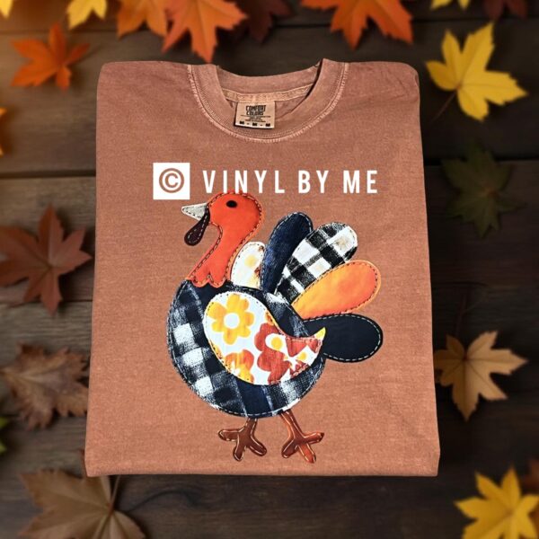 Patch work comfort color turkey tee