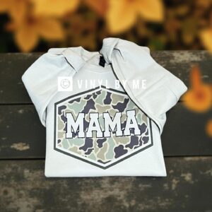 Tan camo mama sweatshirt
