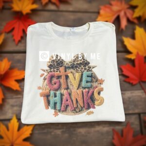 Yarn pumpkin give thanks tee (sublimation)