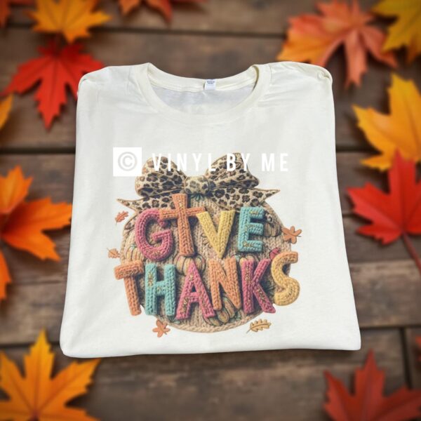 Yarn pumpkin give thanks tee (sublimation)