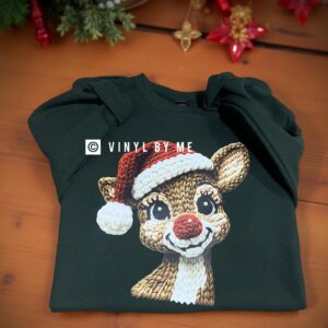 Green yarn reindeer sweatshirt (DTF)