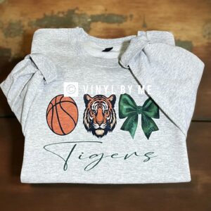 Ash tigers basketball bow sweatshirt