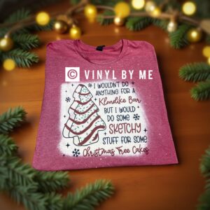 Red bleached Klondike bar tee