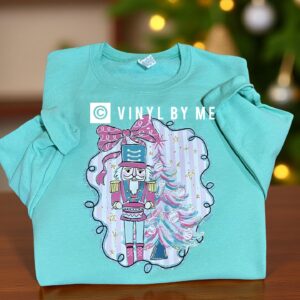 Mint nutcracker bow sweatshirt