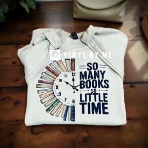 Tan so many books sweatshirt