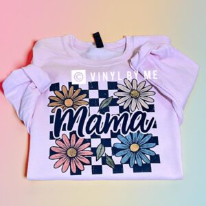 Pink retro floral Mama sweatshirt