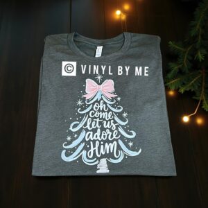 Green let us adore him Bella canvas tee