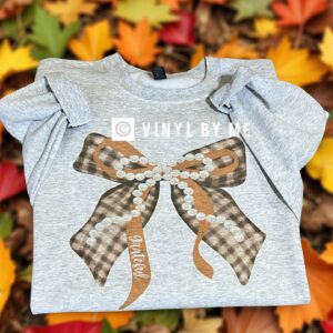 Ash gray grateful bow sweatshirt
