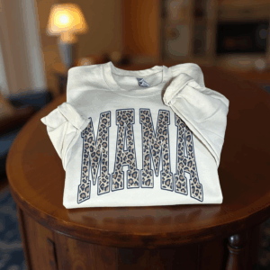 Tan leopard mama sweatshirt
