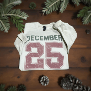 Tan December 25th sweatshirt