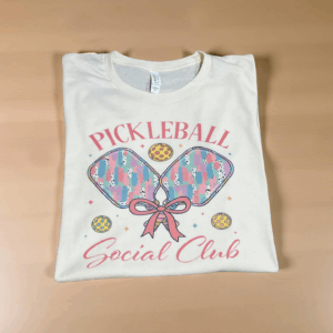 Cream Pickleball social club tee