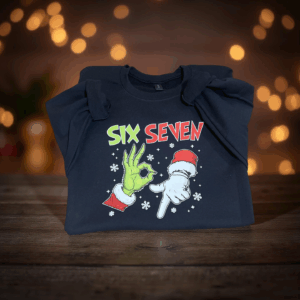 Black Six seven Christmas sweatshirt