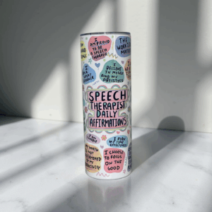 20oz speech therapist daily affirmations cup