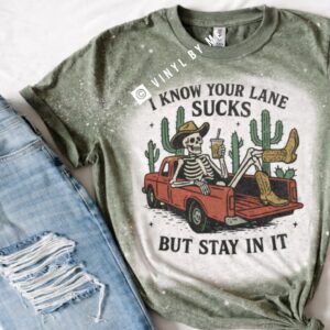 Green bleached your lane tee