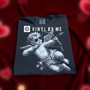 Gray pixel Cupid comfort color tee