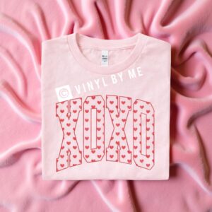Pink xoxo Bella canvas tee