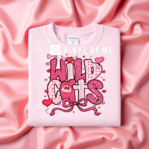 Pink Valentine Wildcats sweatshirt