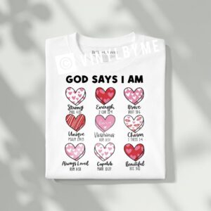 God says I am white Bella canvas tee